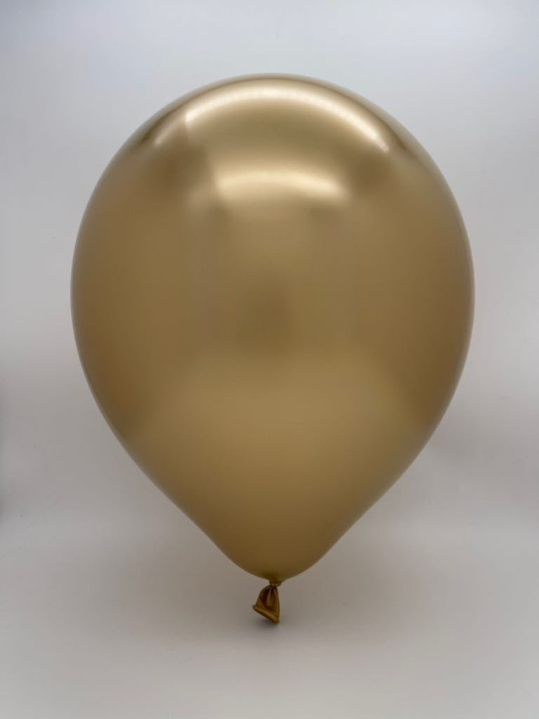 12" Kalisan Latex Balloons Mirror Gold - XL SuperSize Bag Count (250 Per Bag) - Misc image 2