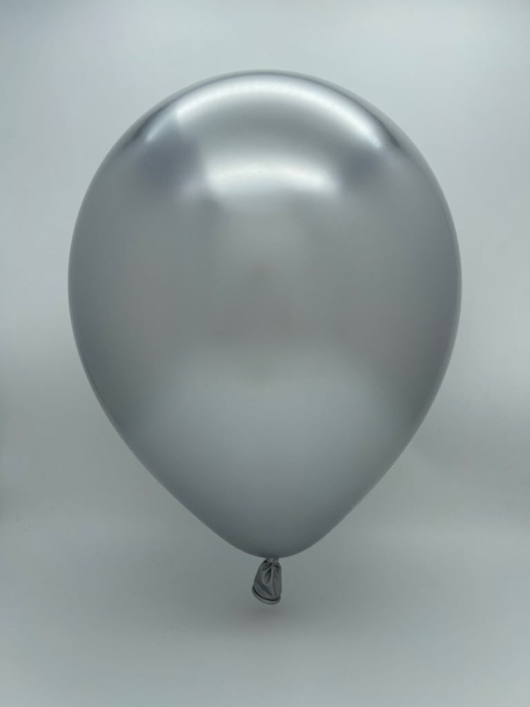 12" Kalisan Latex Balloons Mirror Silver - XL SuperSize Bag Count (250 Per Bag) - Misc image 2