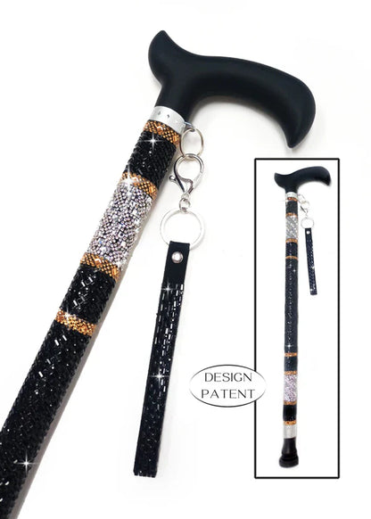 Jacqueline Kent Fancy Walking Cane - Rhinestone Encrusted - Accessories image 3