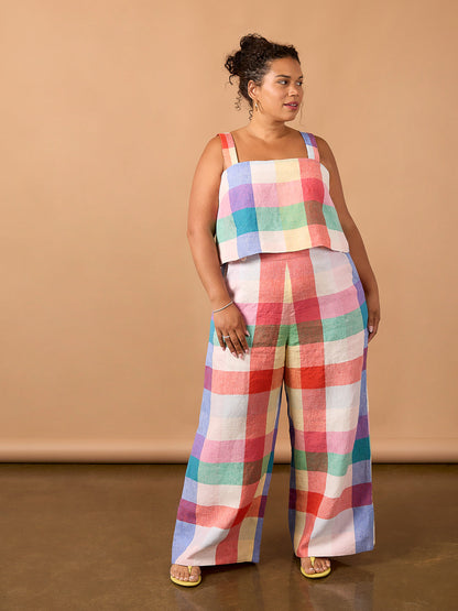 Josephine Set Kit | Rainbow Check European Linen - Misc image 2