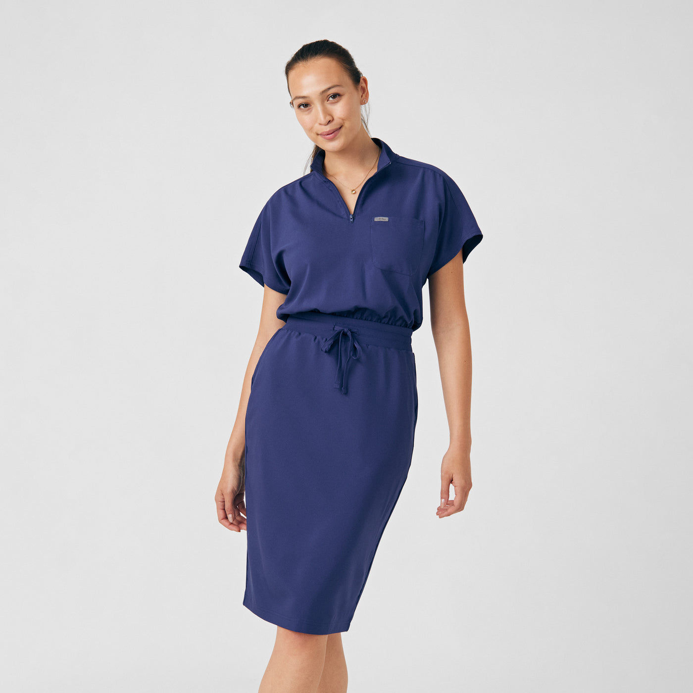 LD607 Landau Forward Scrub Quarter Zip Dress (XS - 3XL) - Furniture image 7
