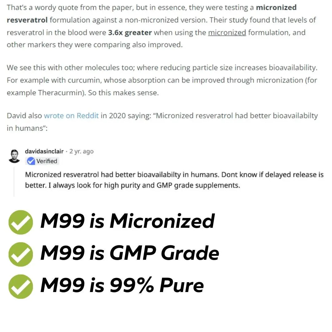 Longevity Pack - NMN 500mg and M99 Resveratrol - Misc image 2