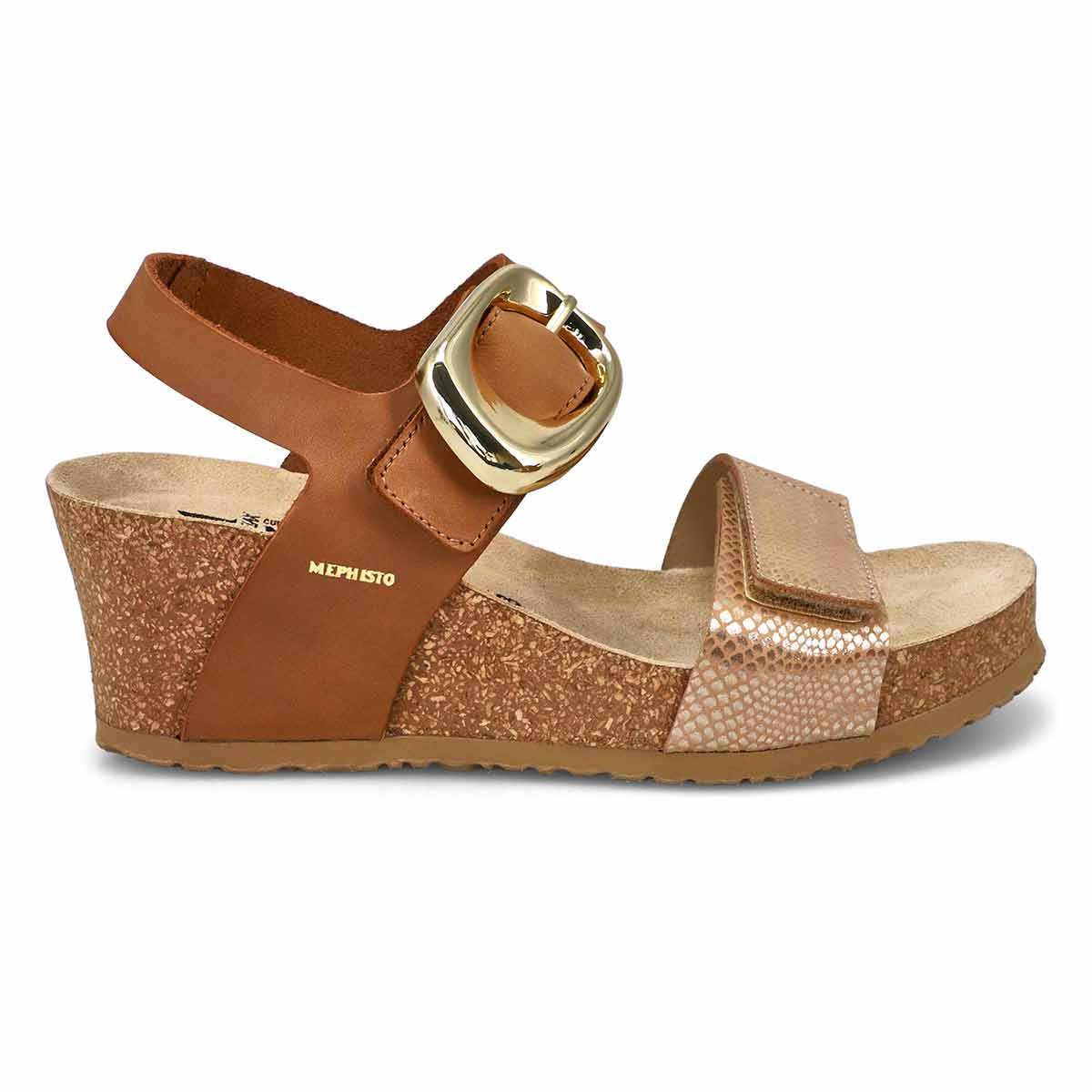 Mephisto Leandre Women's Wedge Sandals in Light Sand - Misc image 3