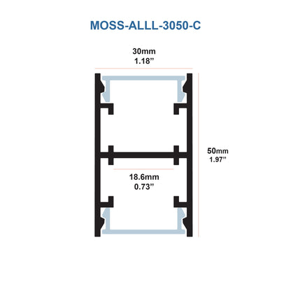 Aluminum Channel - MOSS-ALLL-3050-C - Bedding image 3