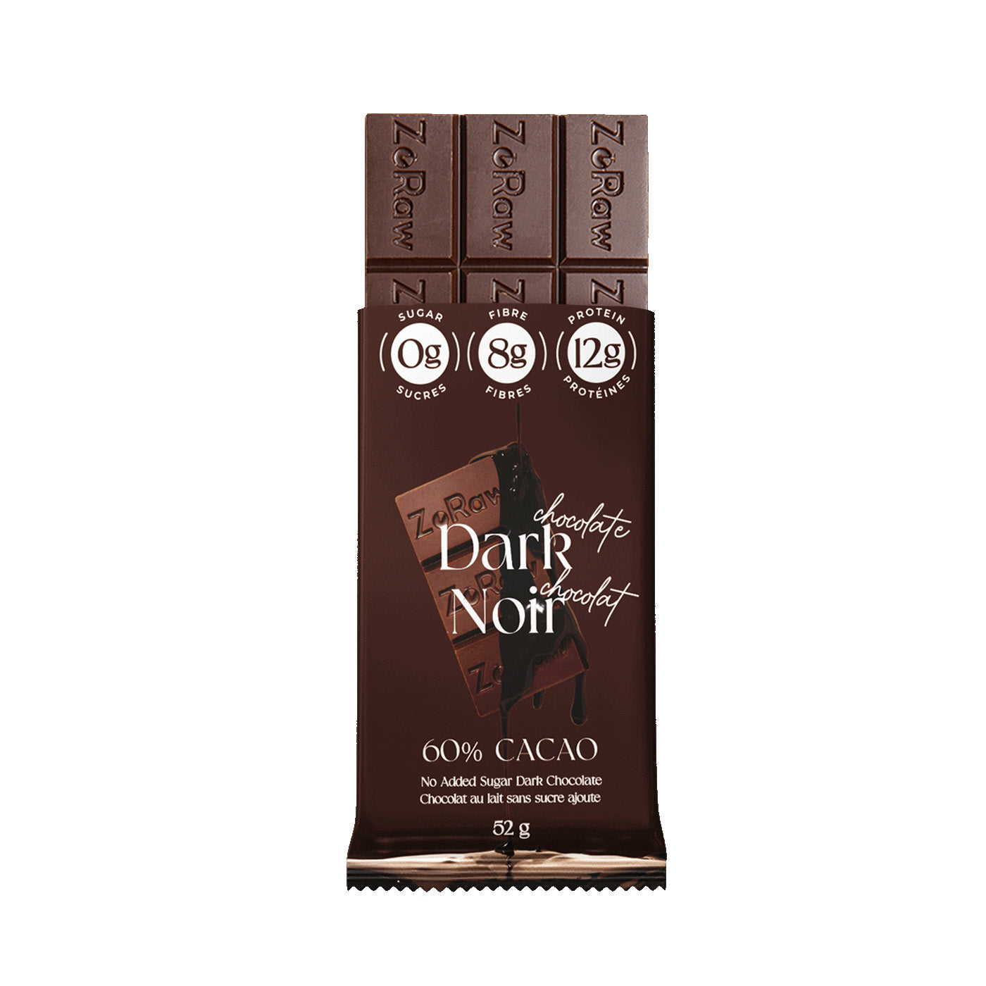 60% Dark Chocolate Bar with Protein (Box of 12) - Accessories image 1