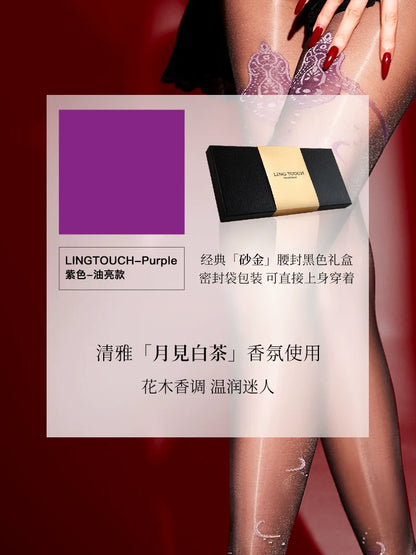 「绫」-新品「月蚀」云缎™5D薄款T裆银丝提花仿蕾丝丝袜 - Misc image 8