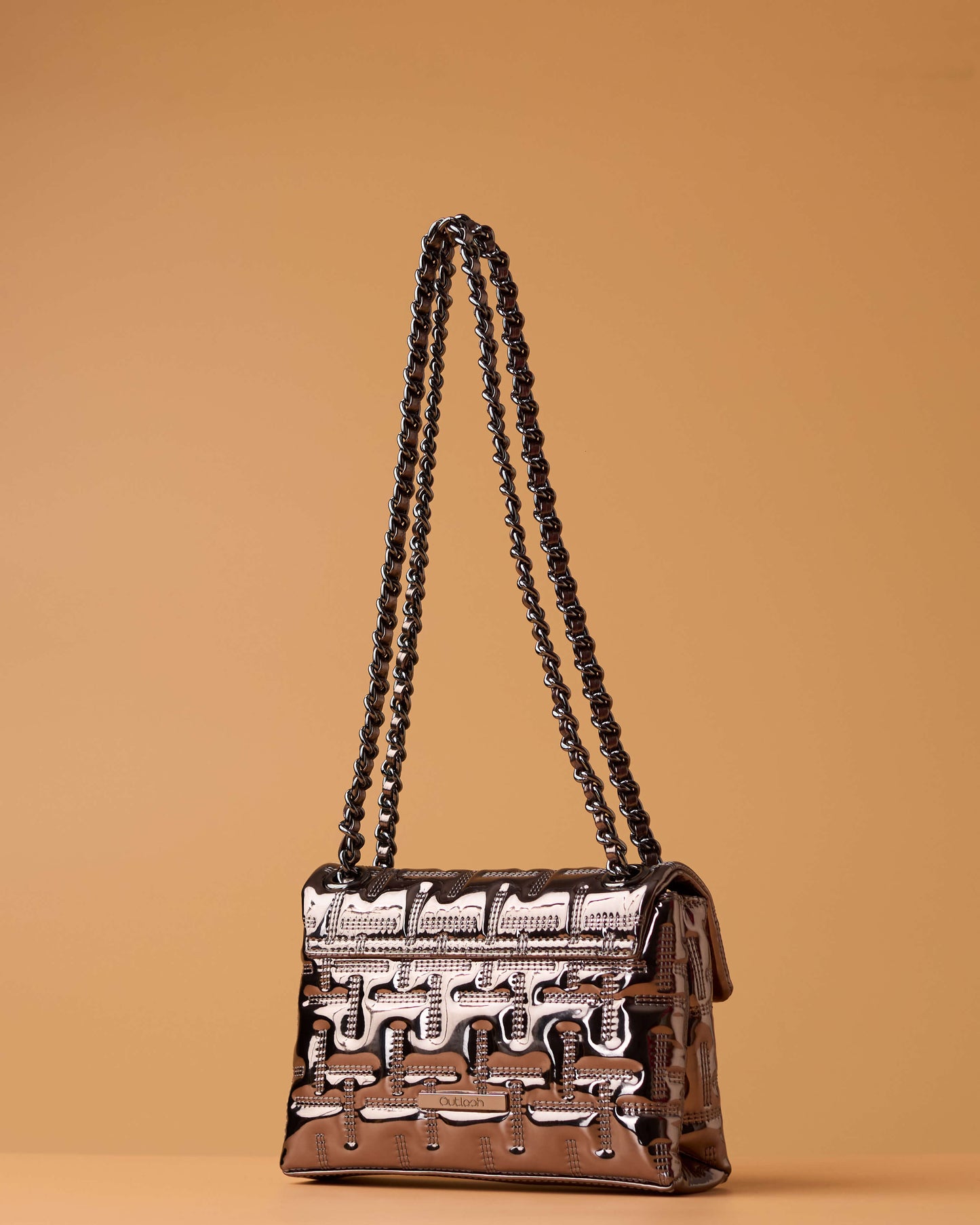 ZOYA FLAP BAG IN PLATINUM (SMALL) - Accessories image 3