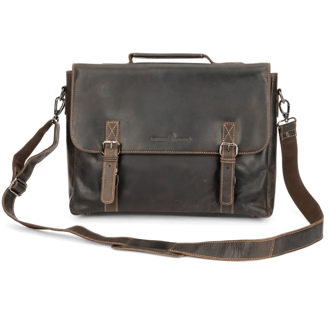 Leather Laptop Bag Portland Brown - Gadgets image 2