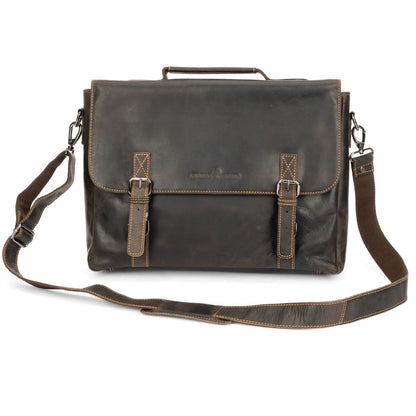 Leather Laptop Bag Portland Brown - Gadgets image 2