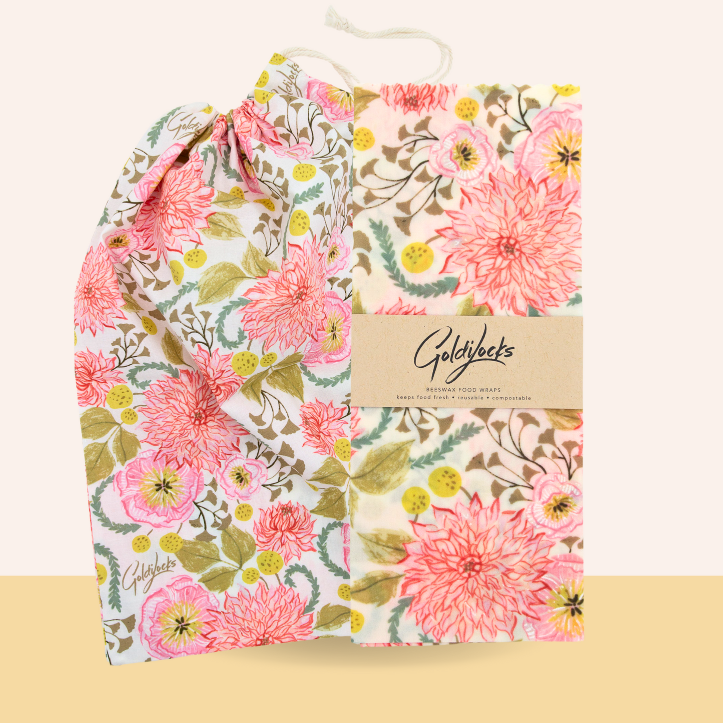 Bread Bag Set: Pink Floral - Misc image 1