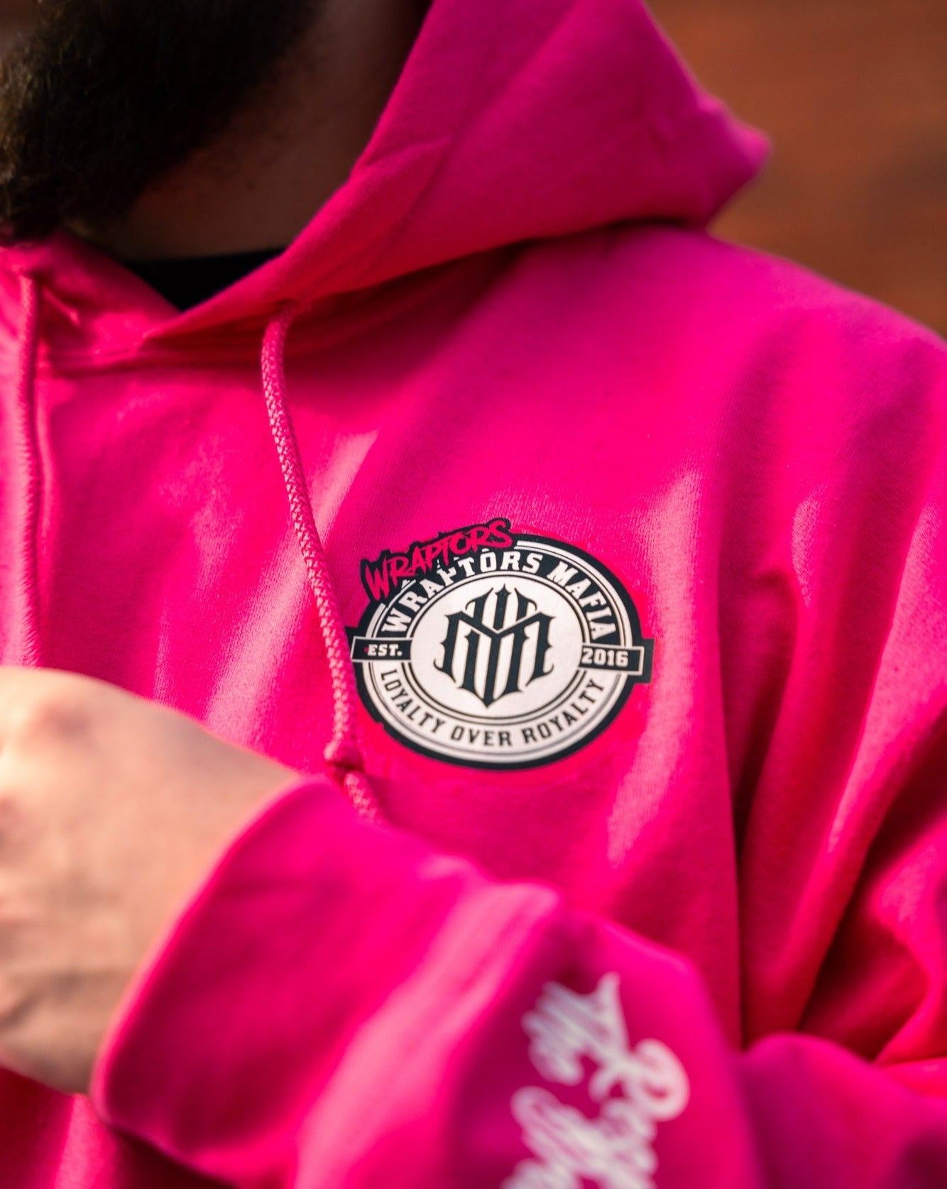 *SOLD OUT* Fluorescent Pink Wraptors x NO LIMIT Hoodie Beanie Combo - Accessories image 4