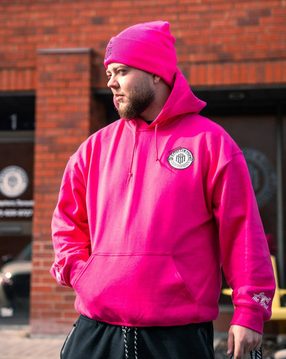 *SOLD OUT* Fluorescent Pink Wraptors x NO LIMIT Hoodie Beanie Combo - Accessories image 1