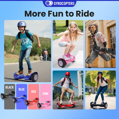 Gyrocopters Prime All New 2025 Hoverboard | Speed up to 15km/h | 300W Powerful Motor | 6.5” LED wheels | 165 lbs weight capacity | UL2272 certified with Wireless Music Speaker offering a range up to 8 km (BLACK) - Gadgets image 8