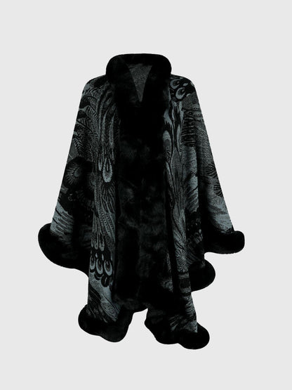 Printed Open Front Poncho - Misc image 5