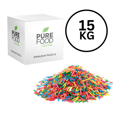 Food Service - 15 KG Bulk Case - Rainbow Crunchy Jimmies - Kitchen & Dining image 1