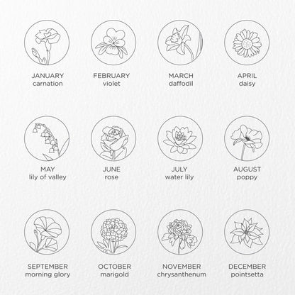 Birth Flower Disc Earring - Jewelry image 4
