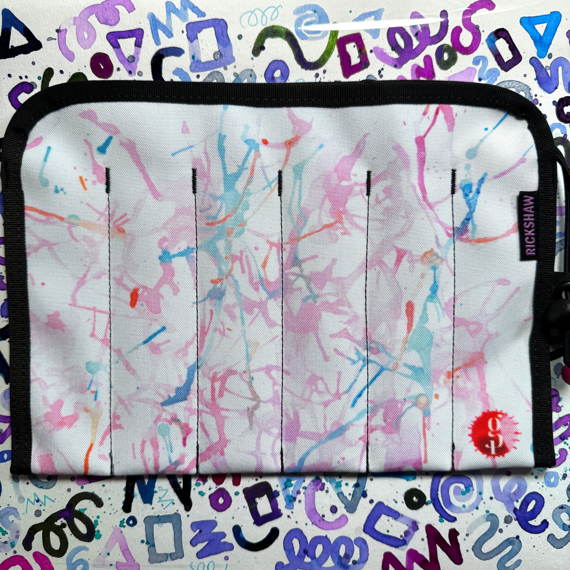 Rickshaw Bagworks - Macaron Dreams Simple Six Pen Roll - Raspberry Plush - Kitchen & Dining image 1