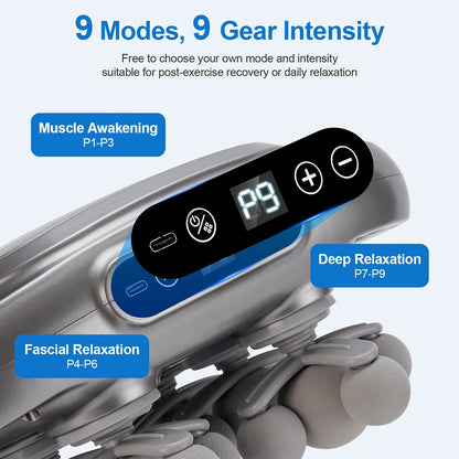 22-Head Fascia Gun High-Frequency Vibration Body Massage Gun Back and