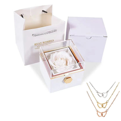 Eternal Rose Box - W/ Engraved Necklace & Real Rose. - Jewelry image 9