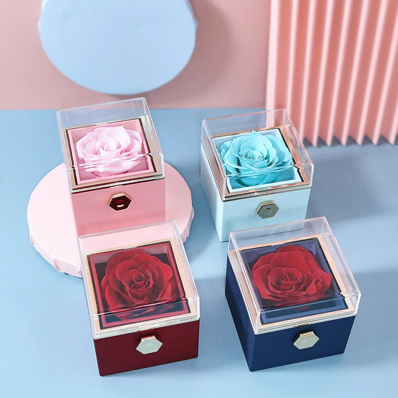 Eternal Rose Box - W/ Engraved Necklace & Real Rose. - Jewelry image 4