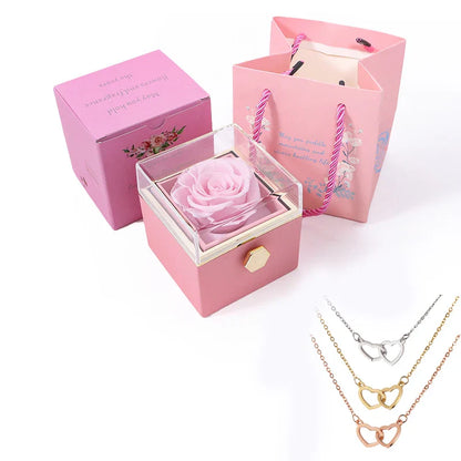 Eternal Rose Box - W/ Engraved Necklace & Real Rose. - Jewelry image 5