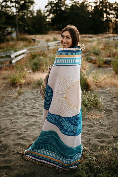 Sunrise Humpback 2.0 Woven Blanket 100% Cotton - Misc image 2