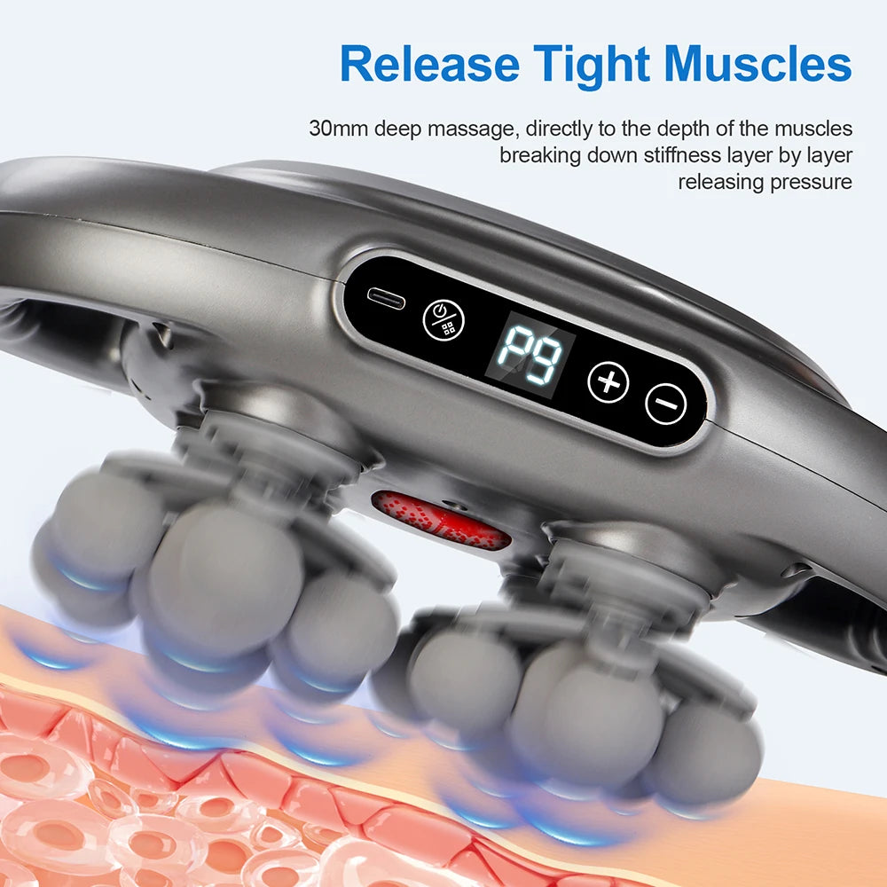 22-Head Fascia Gun High-Frequency Vibration Body Massage Gun Back and