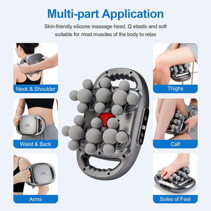 22-Head Fascia Gun High-Frequency Vibration Body Massage Gun Back and