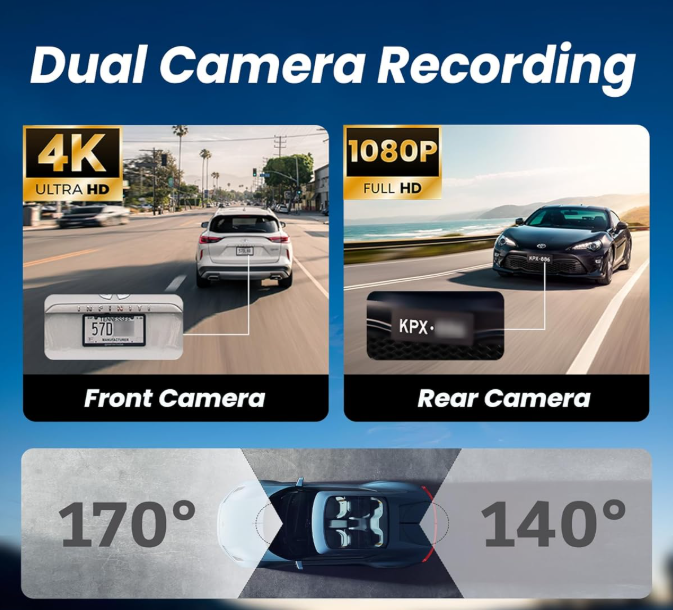 Rear View Mirror Screen with Dash Camera & Carplay - Gadgets image 2