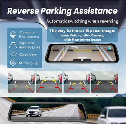 Rear View Mirror Screen with Dash Camera & Carplay - Gadgets image 4