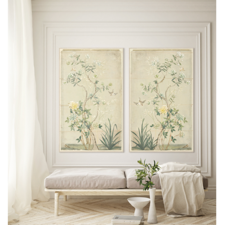 Chinoiserie Scenic Series Framed Canvas Art Prints - Misc image 6