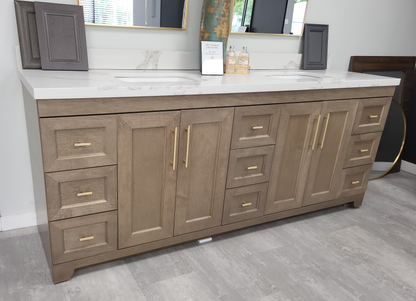 Westmount 84"D Solid-Wood Canadian-Made Vanity w/ Quartz Top - Misc image 3