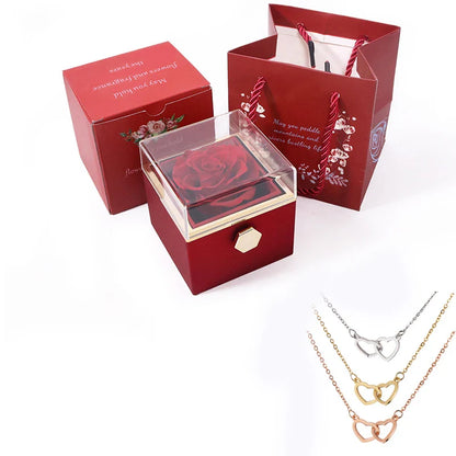 Eternal Rose Box - W/ Engraved Necklace & Real Rose. - Jewelry image 7