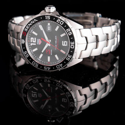 Tag Heuer Formula 1 Senna Limited Edition Black Dial Silver Steel Strap Watch for Men - WAZ1012.BA0883 - Jewelry image 25