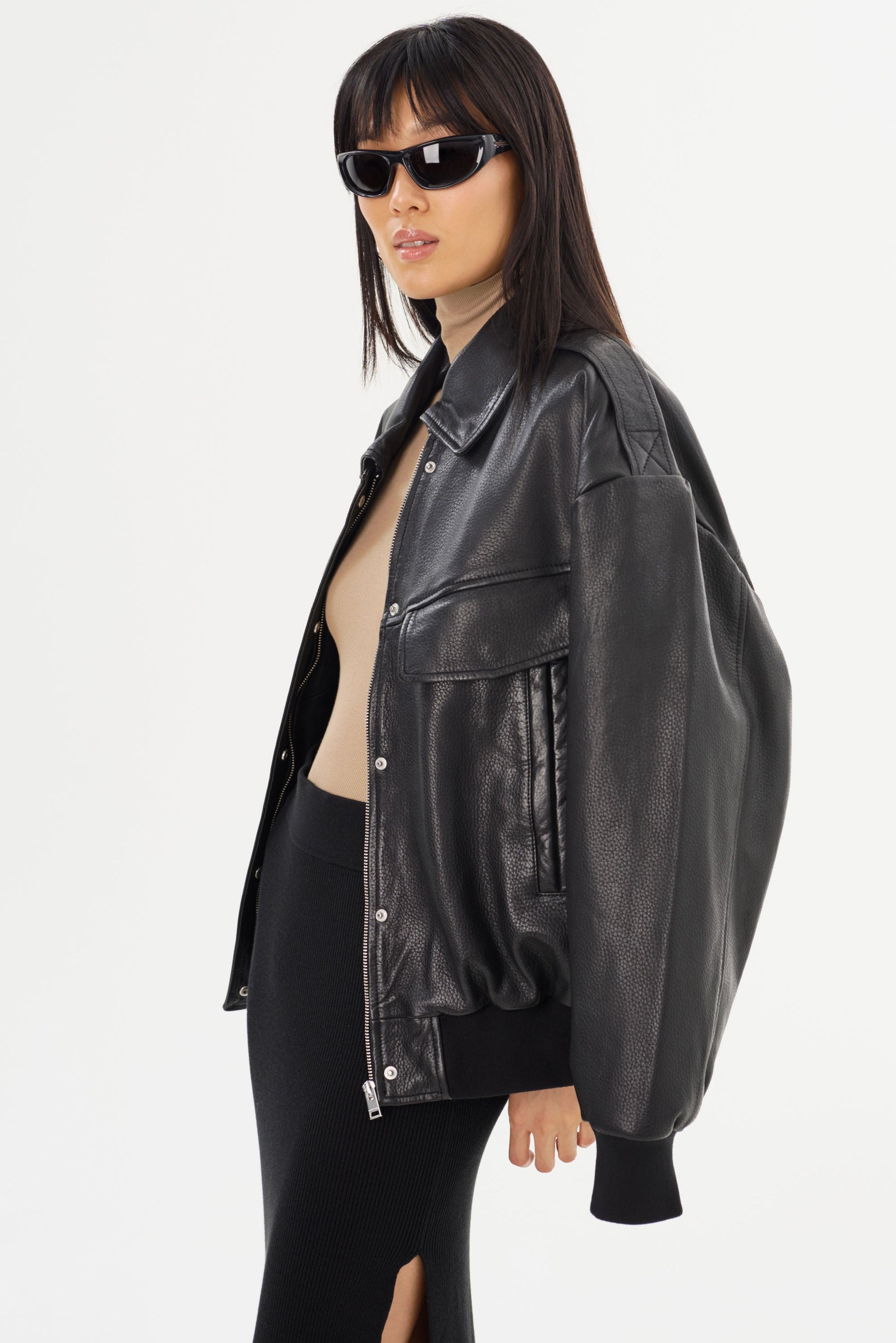 TREVANNA | Leather Bomber Jacket - Misc image 7