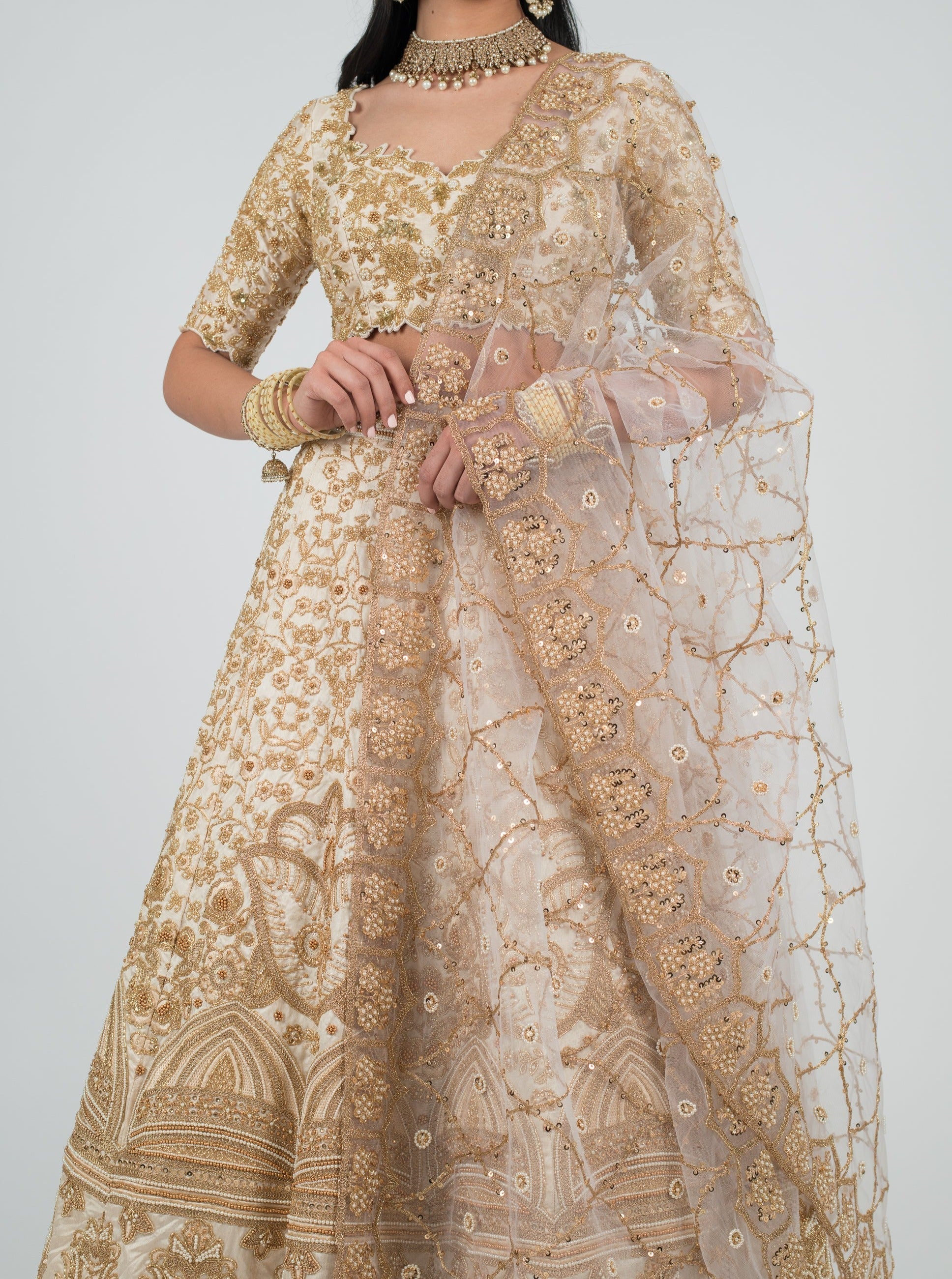 Champagne Renaissance Dupatta - Misc image 1