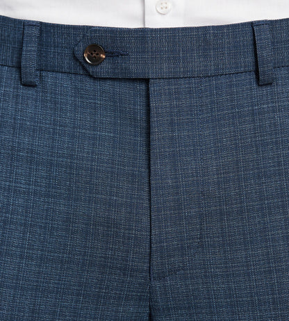 Modern Fit Blue Check Suit Pants - Misc image 2