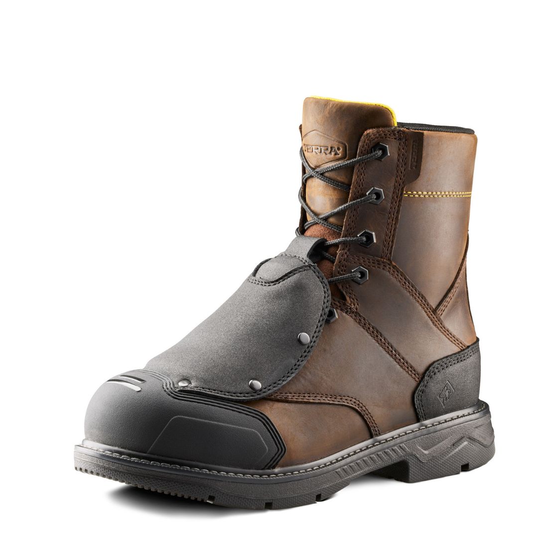 Terra Patton Unisex 8" Aluminum Toe External MET Guard Work Safety CSA Boot 1314DB - Dark Brown - Misc image 3