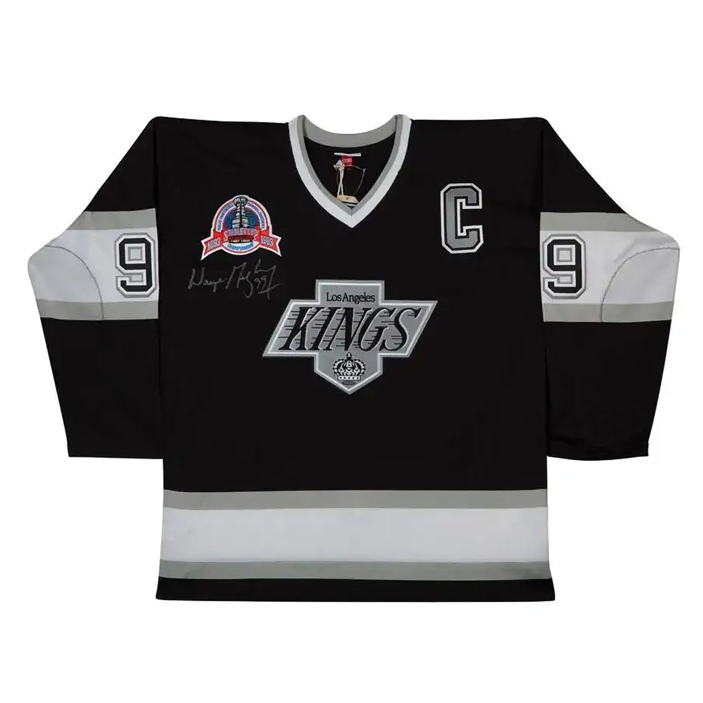 Wayne Gretzky Signed Los Angeles Kings Mitchell & Ness Authentic 1992-93 Black Jersey - Toys & Games image 1