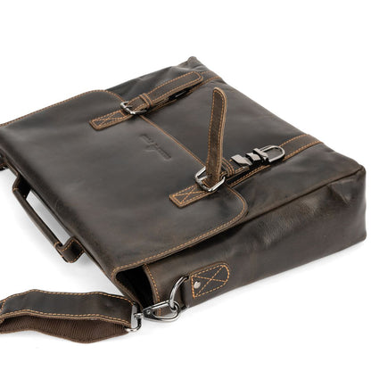 Leather Laptop Bag Portland Brown - Gadgets image 4