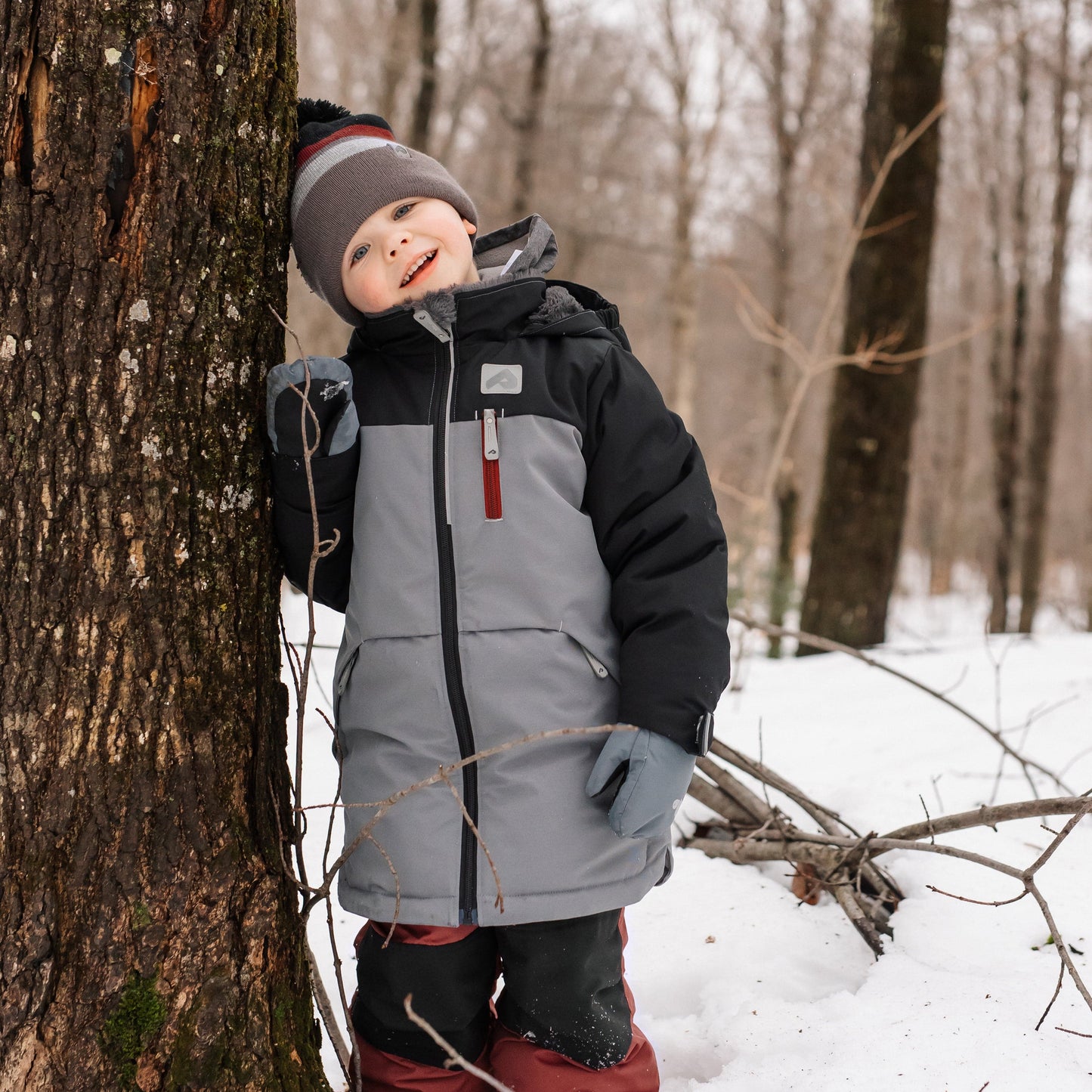 Two piece kid snowsuit - Black, slate & grenat - Misc image 3