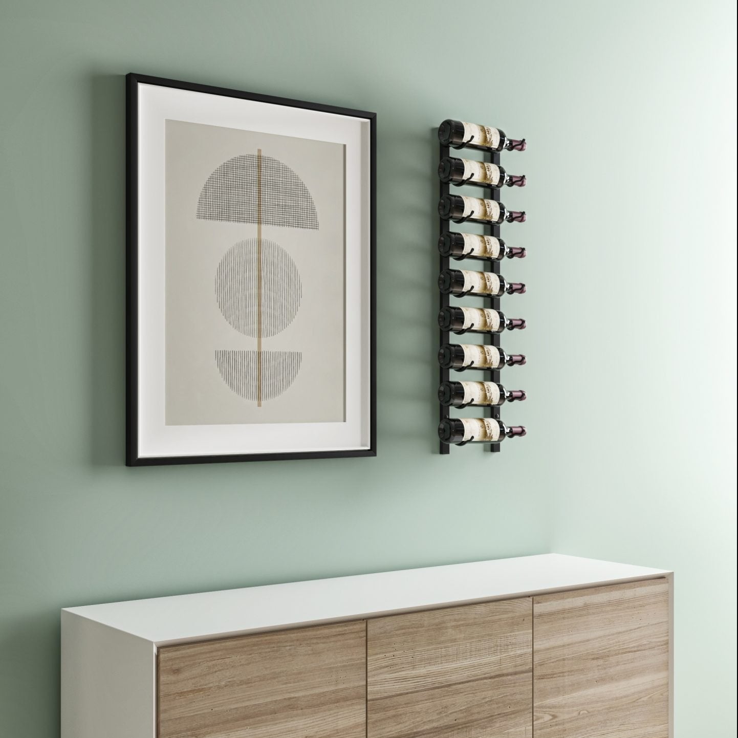 W Series Wine Rack 3 (wall mounted metal bottle storage) - Kitchen & Dining image 3