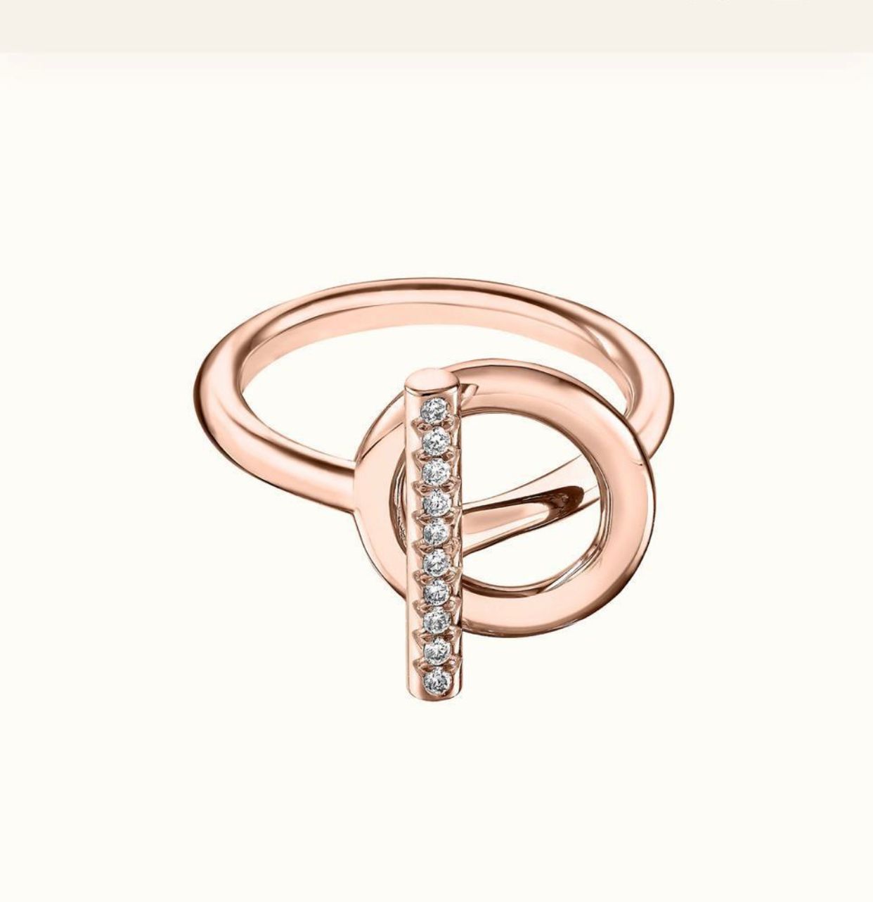 Rose Gold Diamond Ring - Jewelry image 1