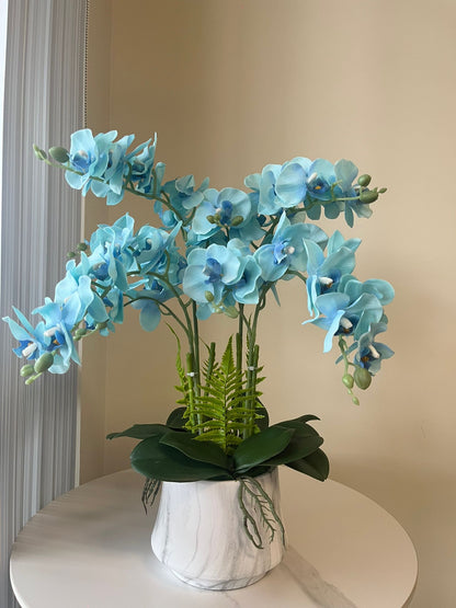 Real touch Artificial Orchid Arrangement (4 Stems) - Home Decor image 1