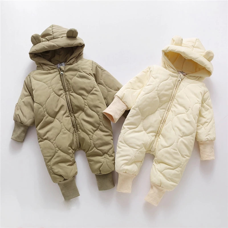 Winter Bear Baby Romper With Fleece Lining - Accessories image 1