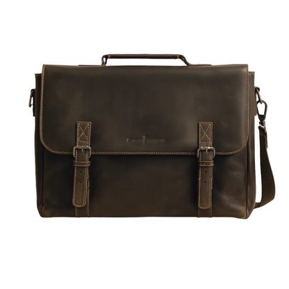 Leather Laptop Bag Portland Brown - Gadgets image 1
