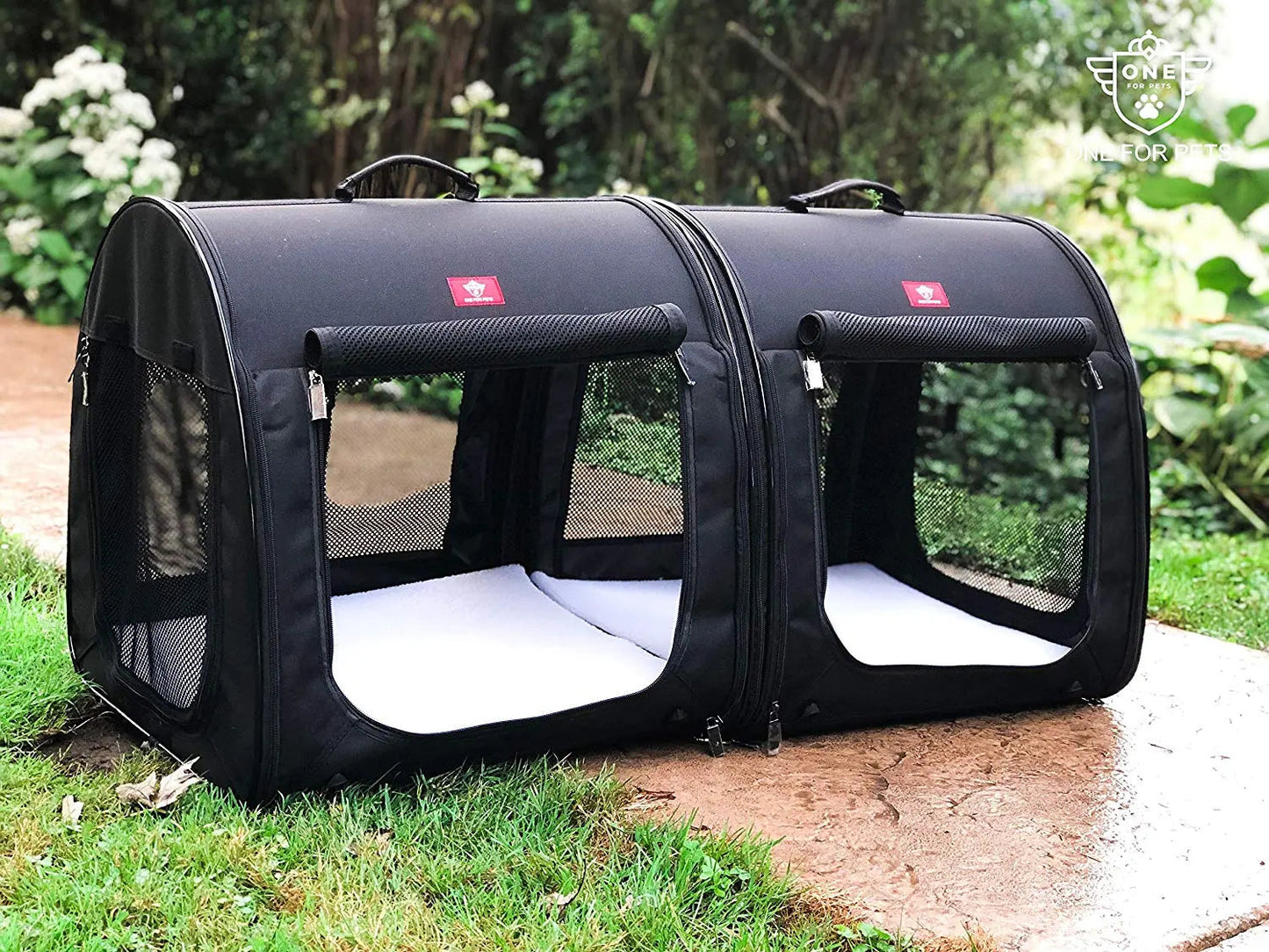 One for Pets Portable Double Kennel - New Single Kennel Version Available! - Kitchen & Dining image 1