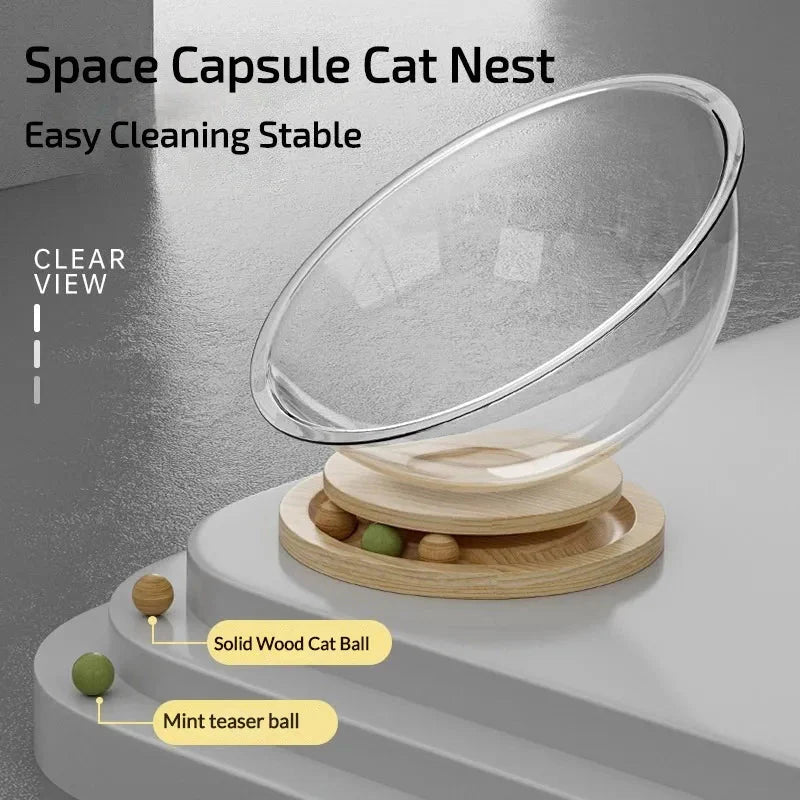 Cat Space Capsule Bed - Home Decor image 2