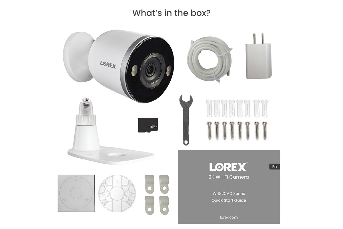 Lorex 2K Spotlight Indoor/Outdoor Wi-Fi Security Camera (32GB, Cloud-Enabled) - Open Box - Misc image 4