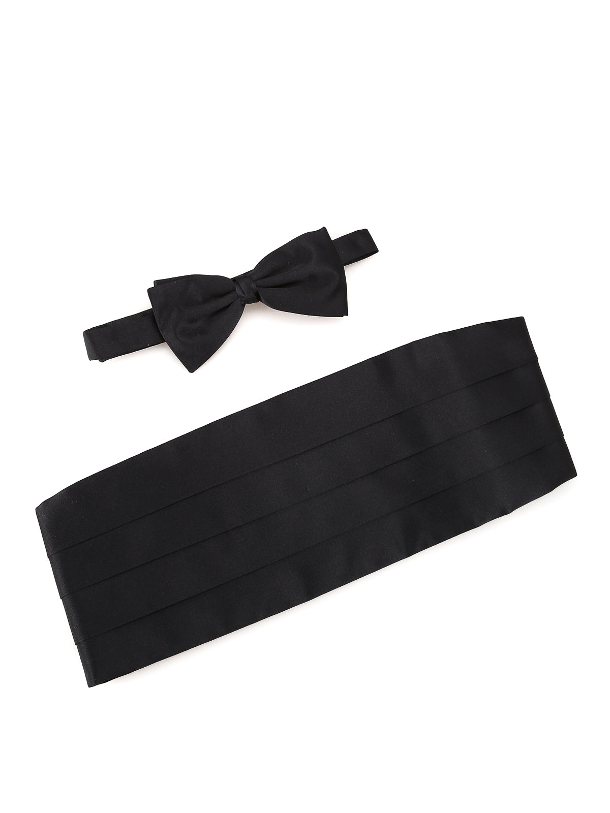 Black Bow Tie And Cummerbund Set - Jewelry image 1